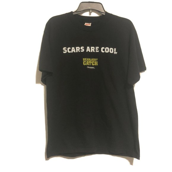 2011 Discovery Channel Deadliest Catch Series Scars Are Cool Shirt Men’s Large - Picture 1 of 11
